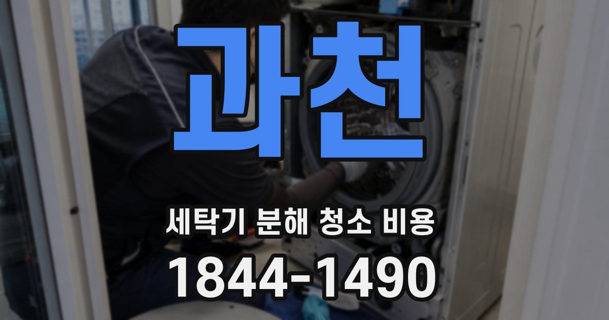과천 세탁기 분해 청소 비용
