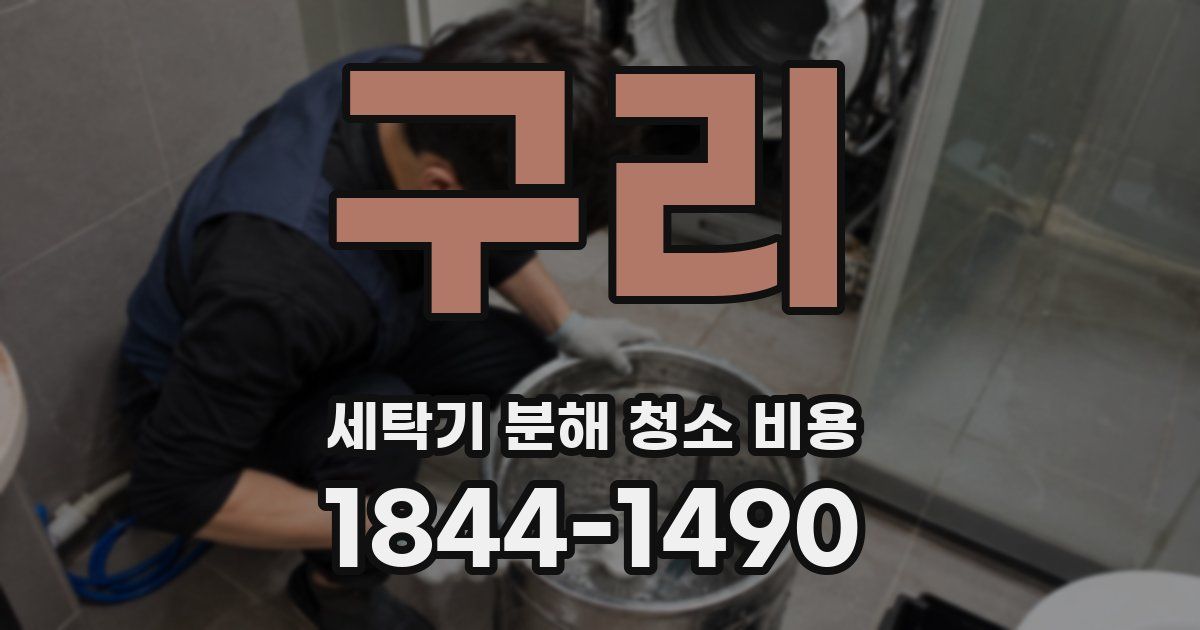 구리 세탁기 분해 청소 비용