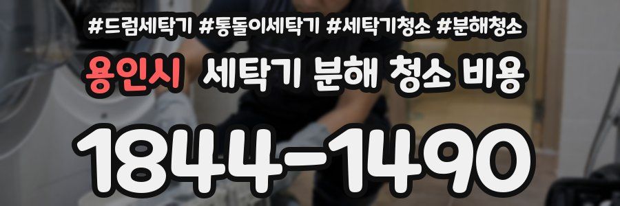 용인시 세탁기 분해 청소 비용