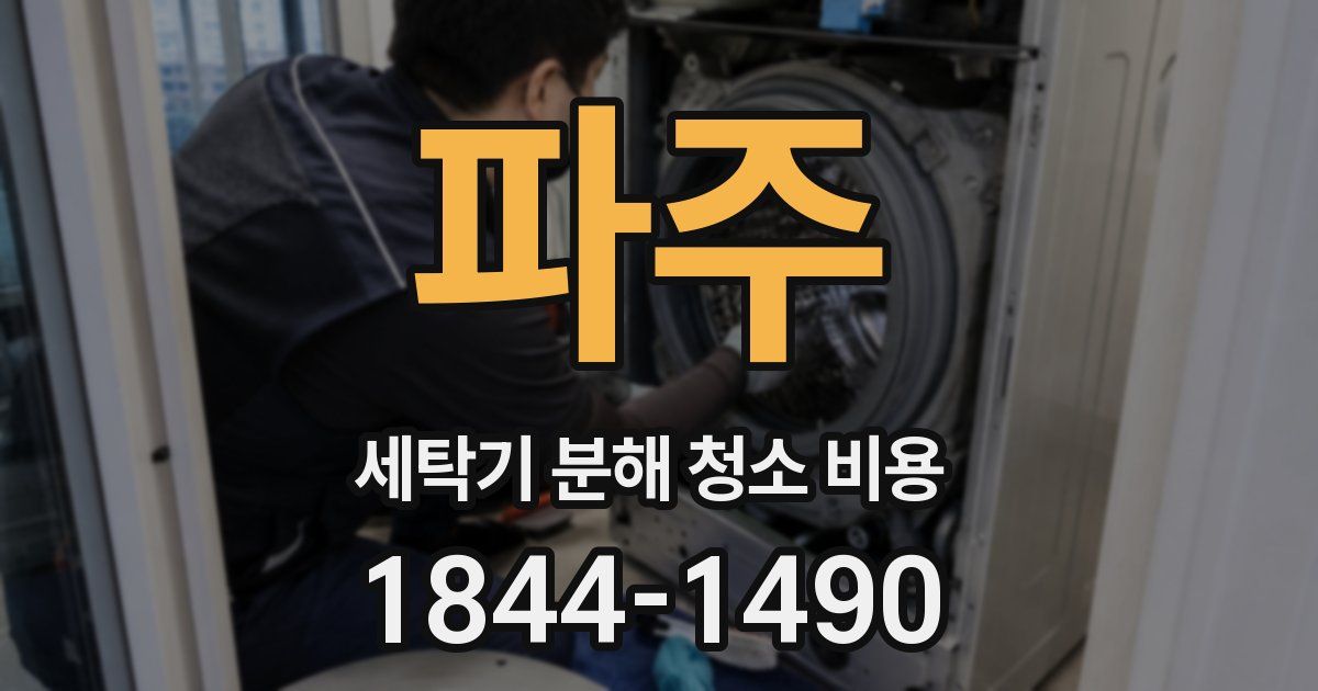 파주 세탁기 분해 청소 비용