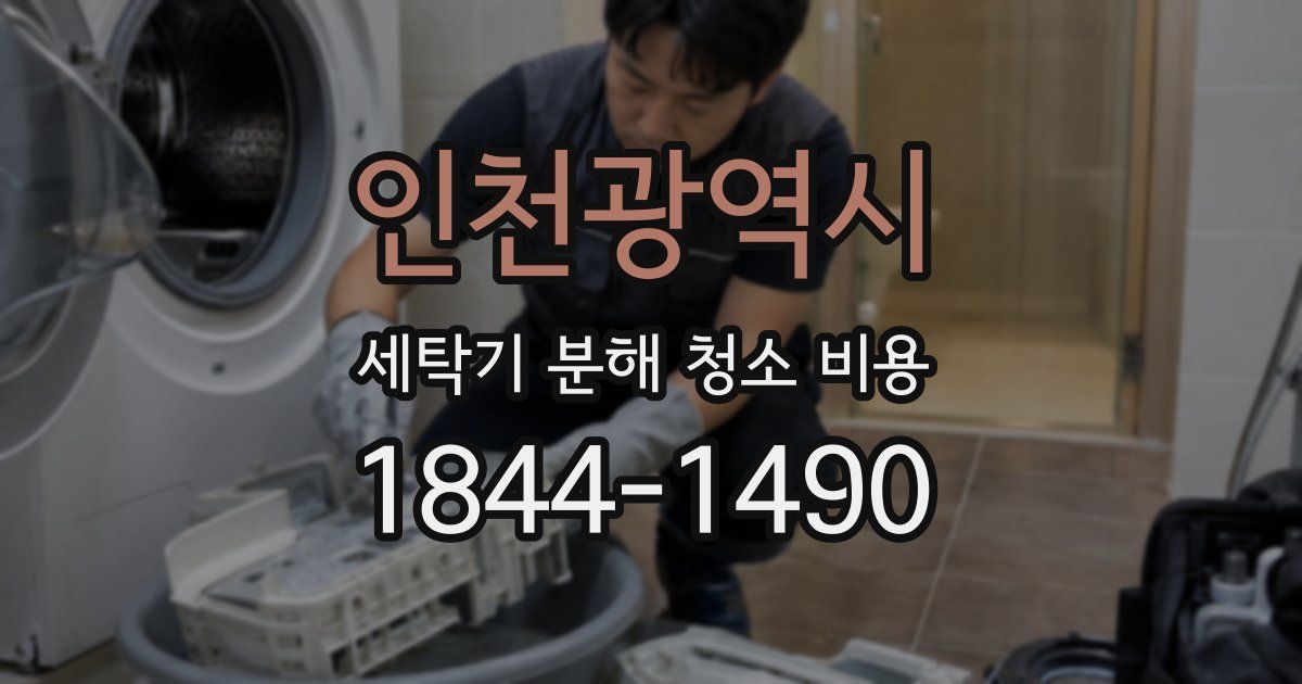 인천광역시 세탁기 분해 청소 비용