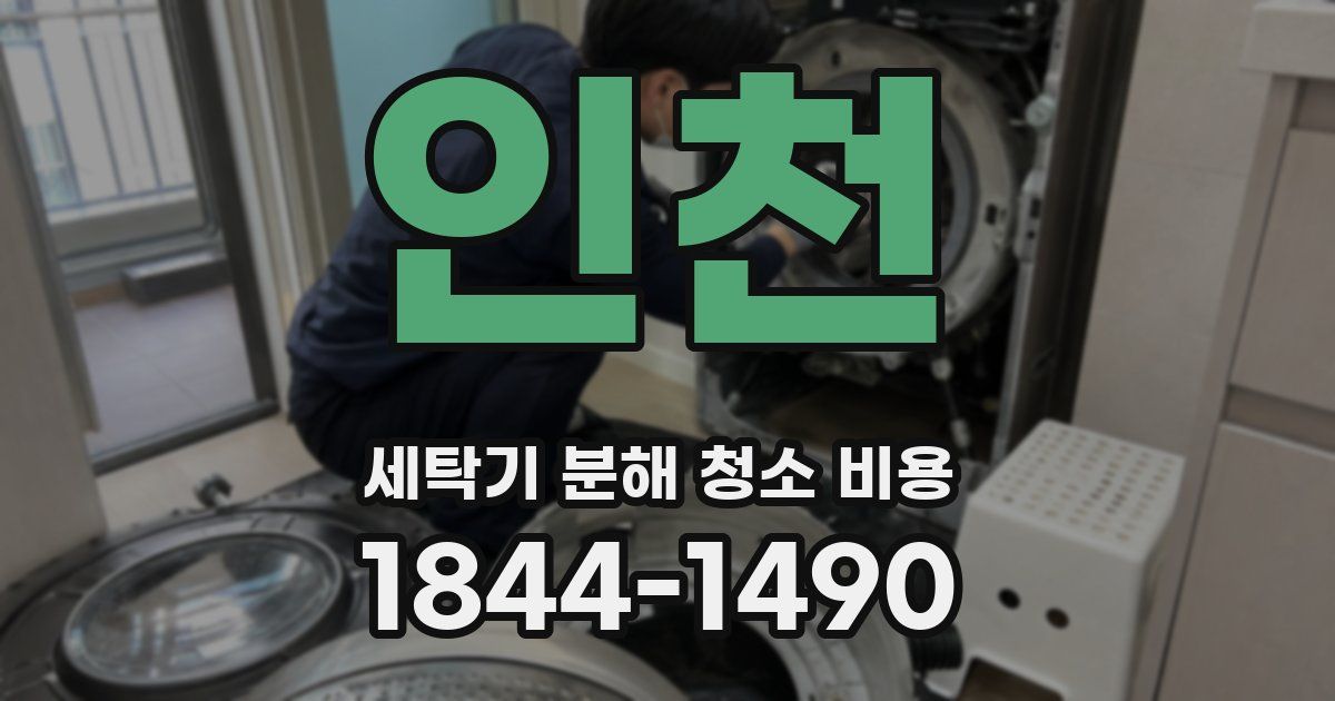 인천 세탁기 분해 청소 비용