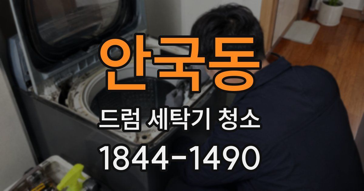 안국동 드럼 세탁기 청소