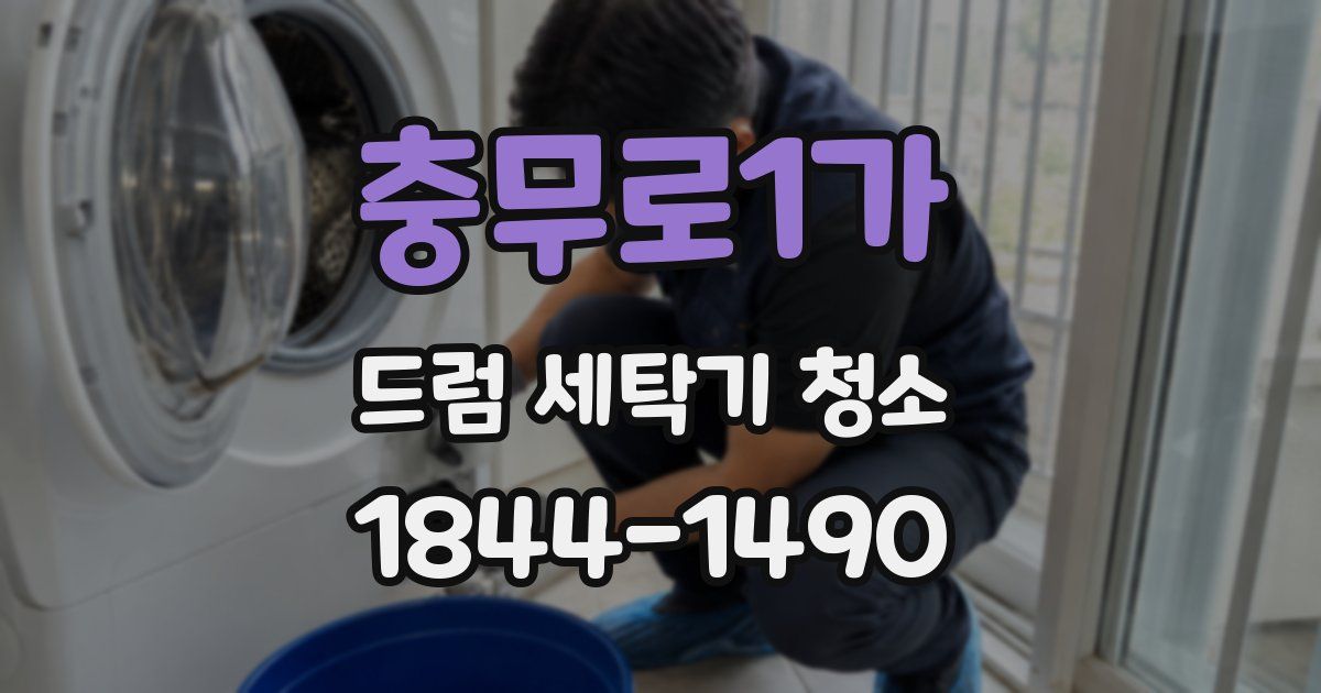 충무로1가 드럼 세탁기 청소