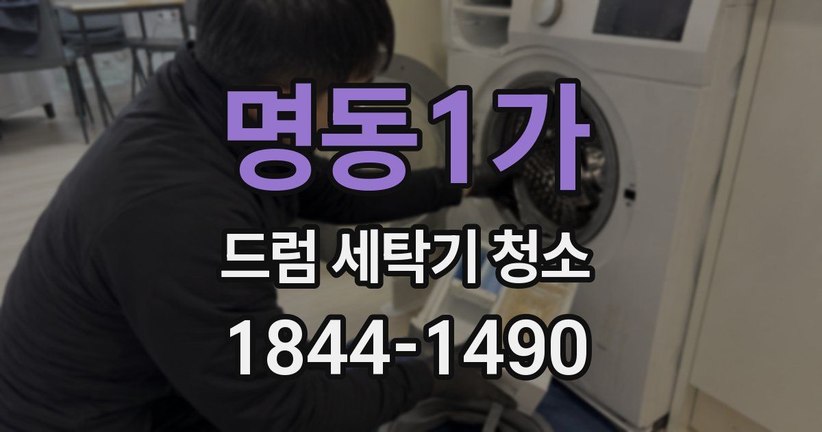 명동1가 드럼 세탁기 청소