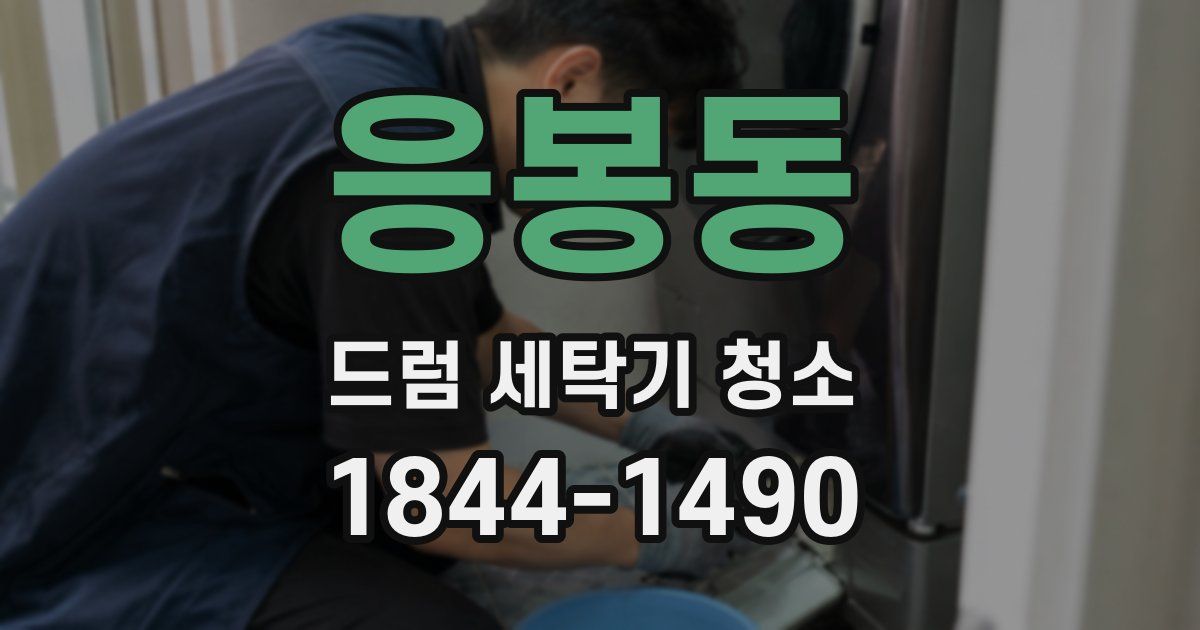 응봉동 드럼 세탁기 청소