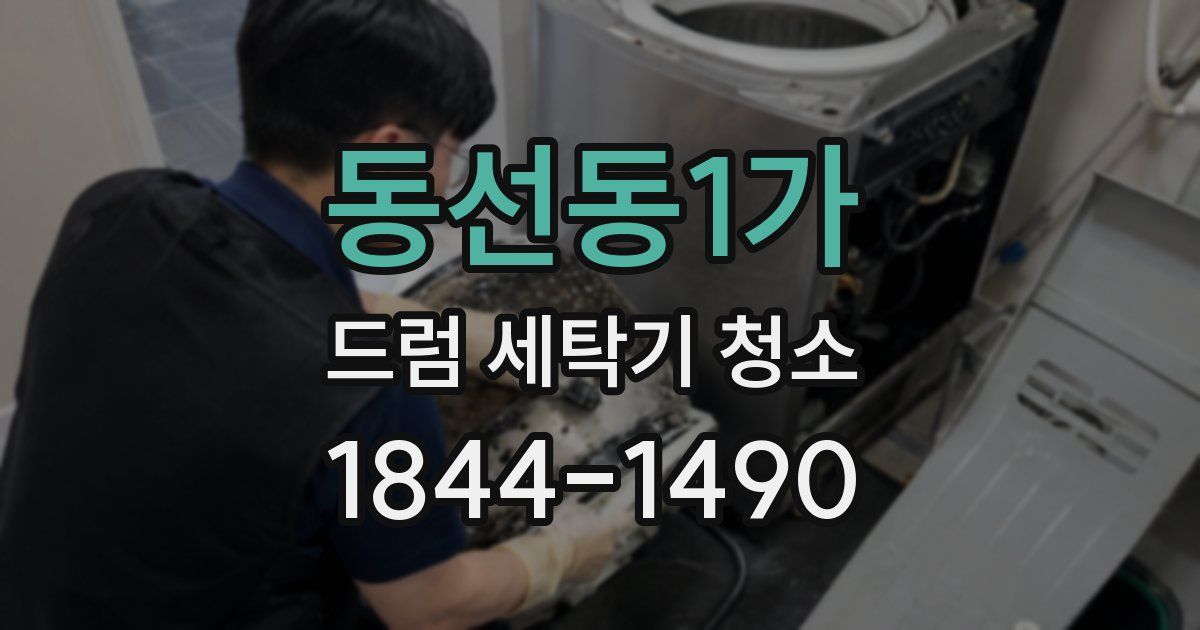 동선동1가 드럼 세탁기 청소
