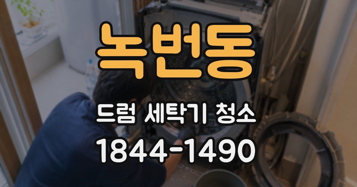 녹번동 드럼 세탁기 청소