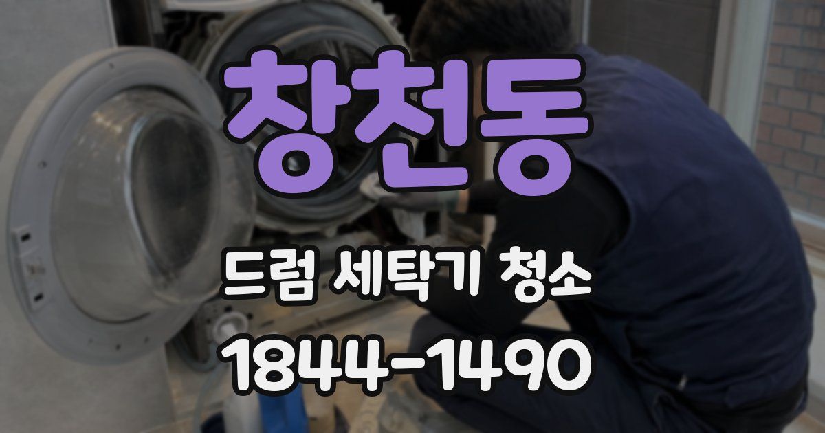 창천동 드럼 세탁기 청소