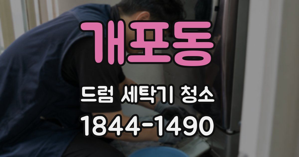개포동 드럼 세탁기 청소