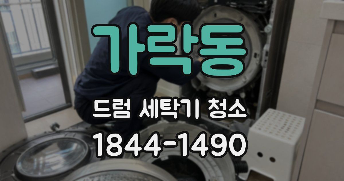 가락동 드럼 세탁기 청소