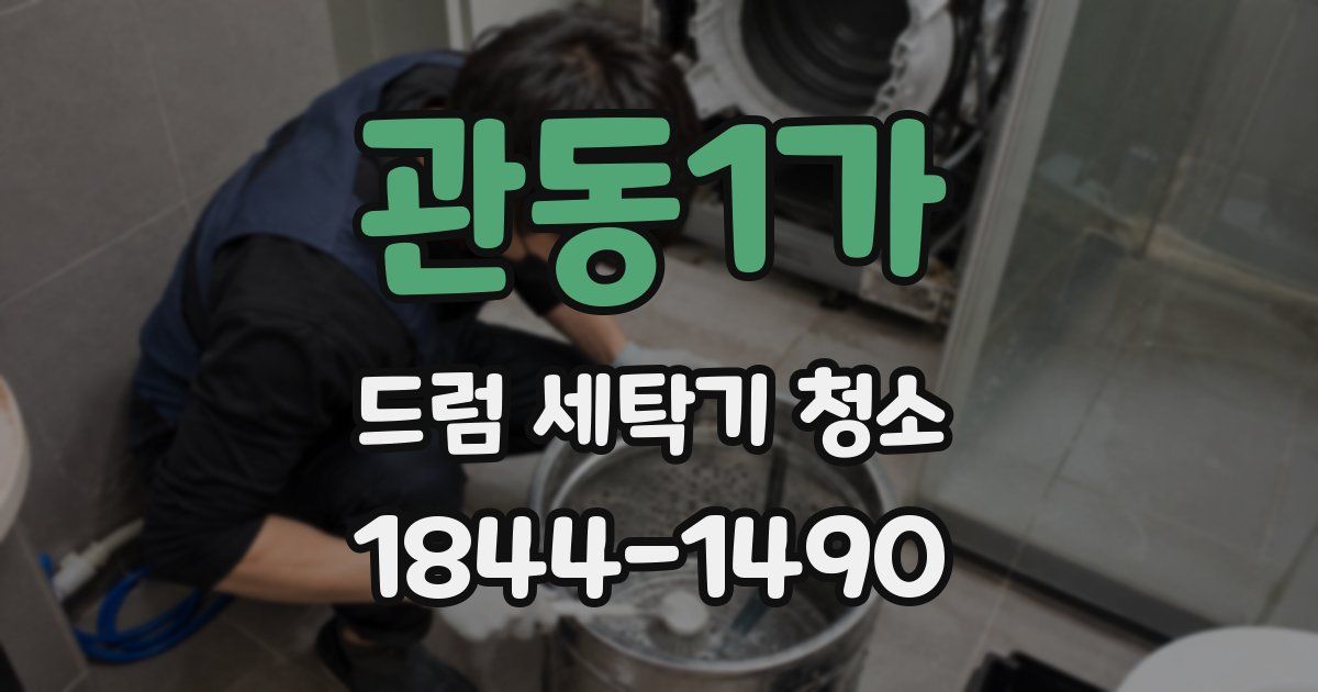 관동1가 드럼 세탁기 청소