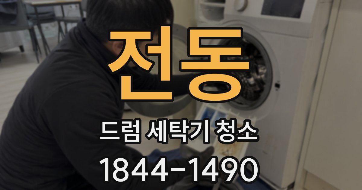 전동 드럼 세탁기 청소