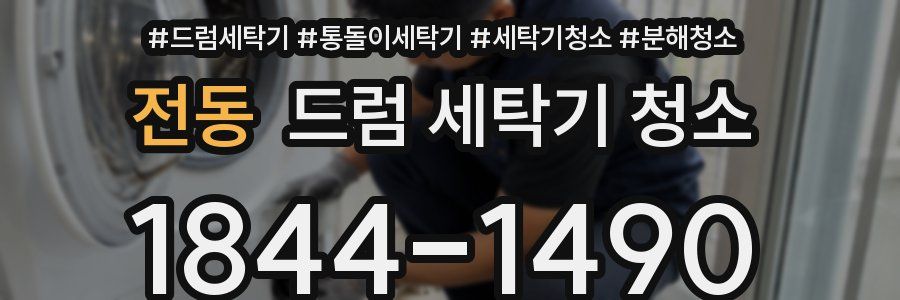 전동 드럼 세탁기 청소