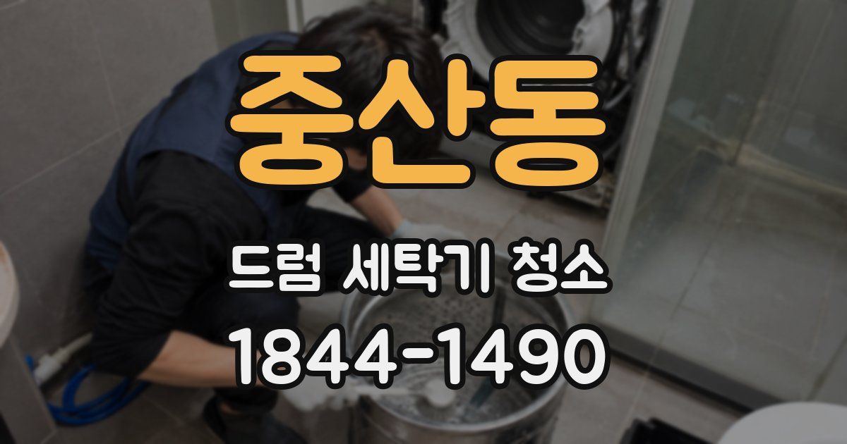 중산동 드럼 세탁기 청소