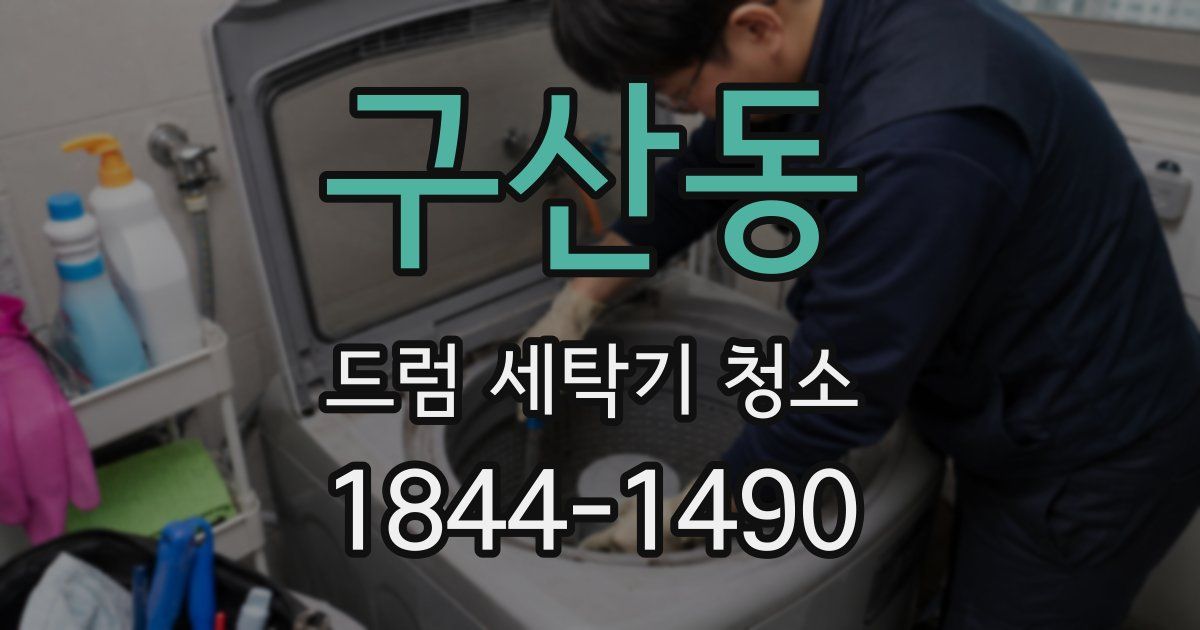 구산동 드럼 세탁기 청소