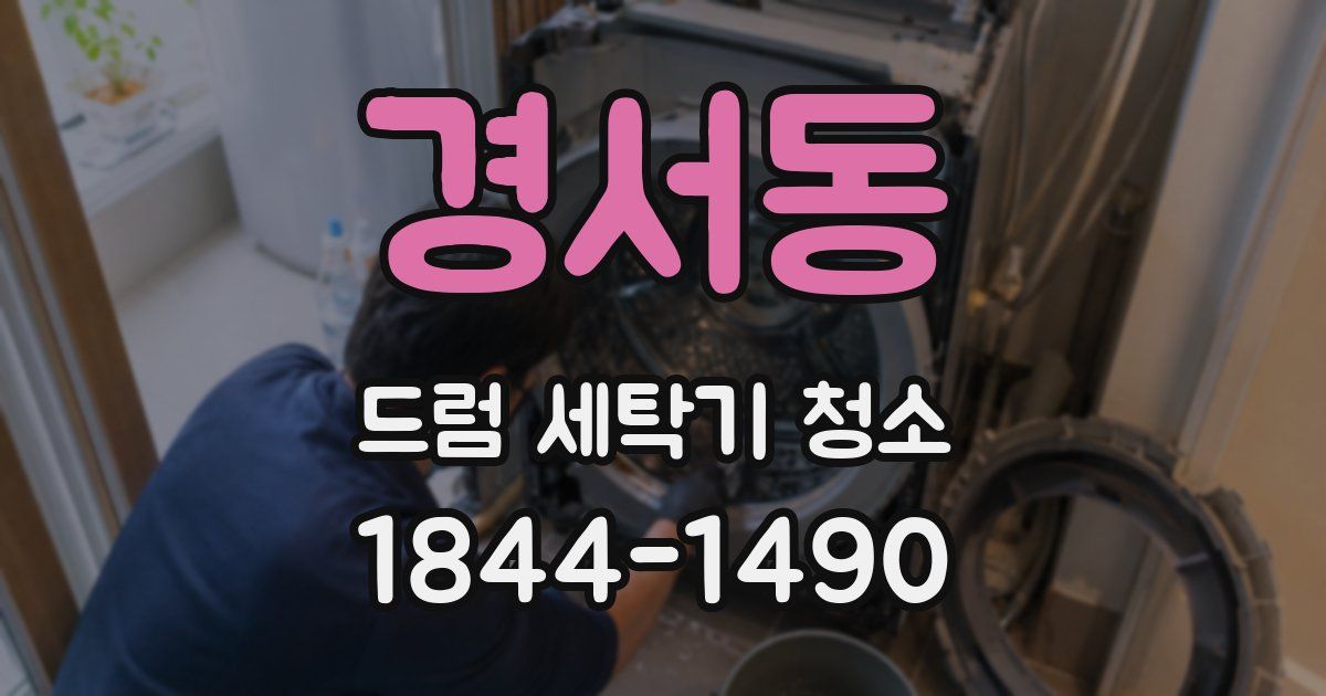 경서동 드럼 세탁기 청소