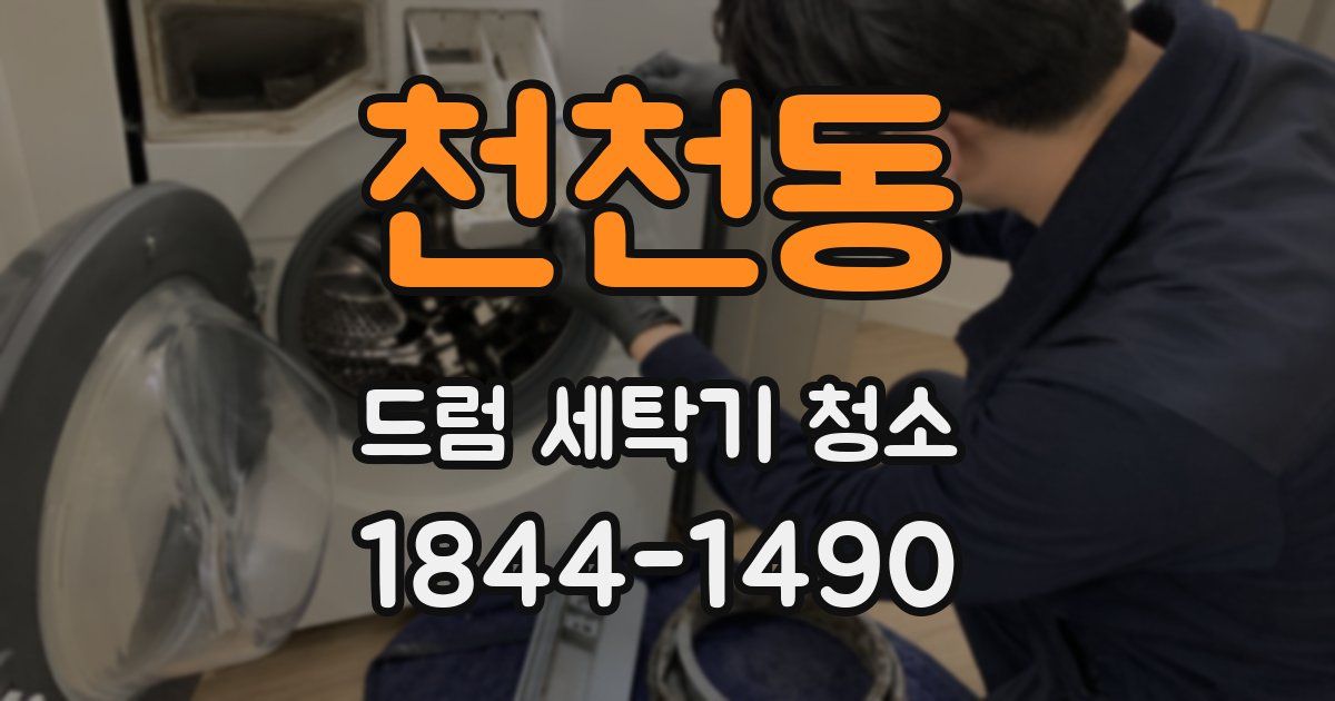 천천동 드럼 세탁기 청소