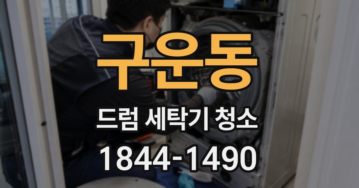 구운동 드럼 세탁기 청소
