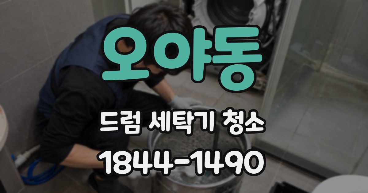 오야동 드럼 세탁기 청소