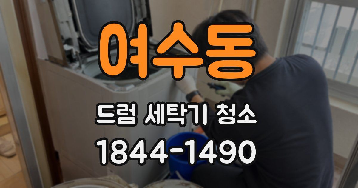 여수동 드럼 세탁기 청소