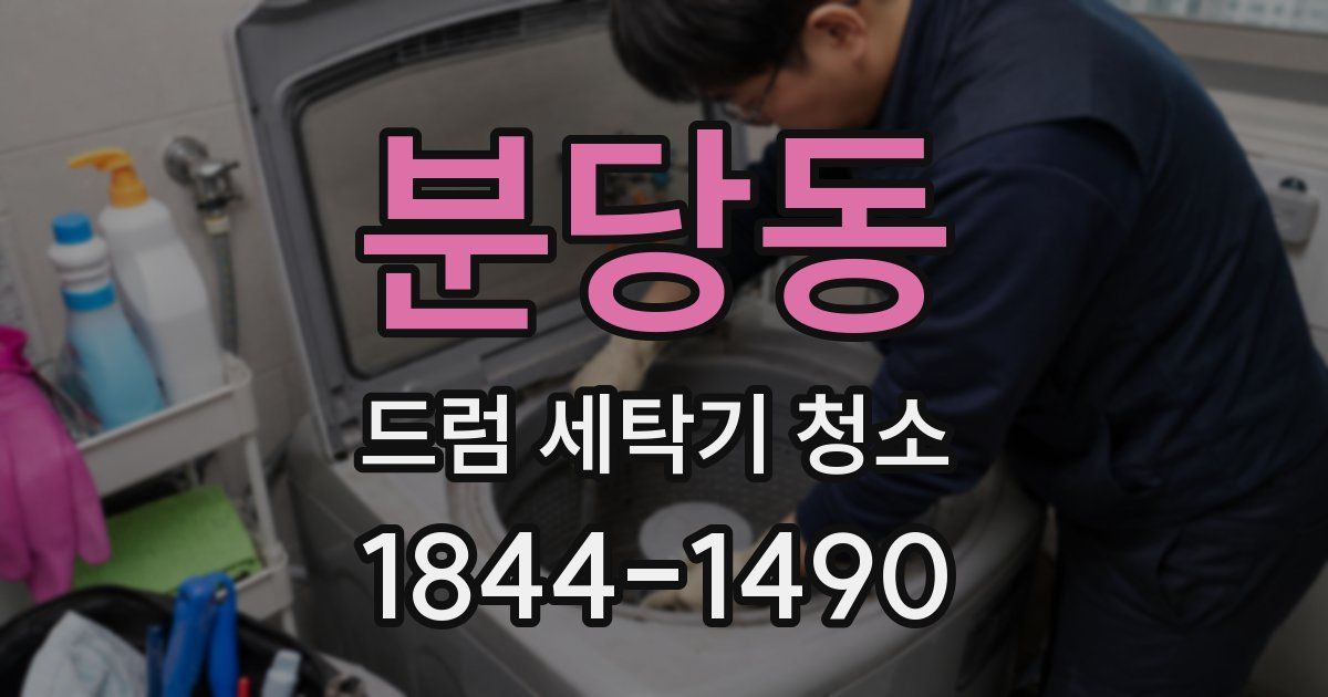분당동 드럼 세탁기 청소
