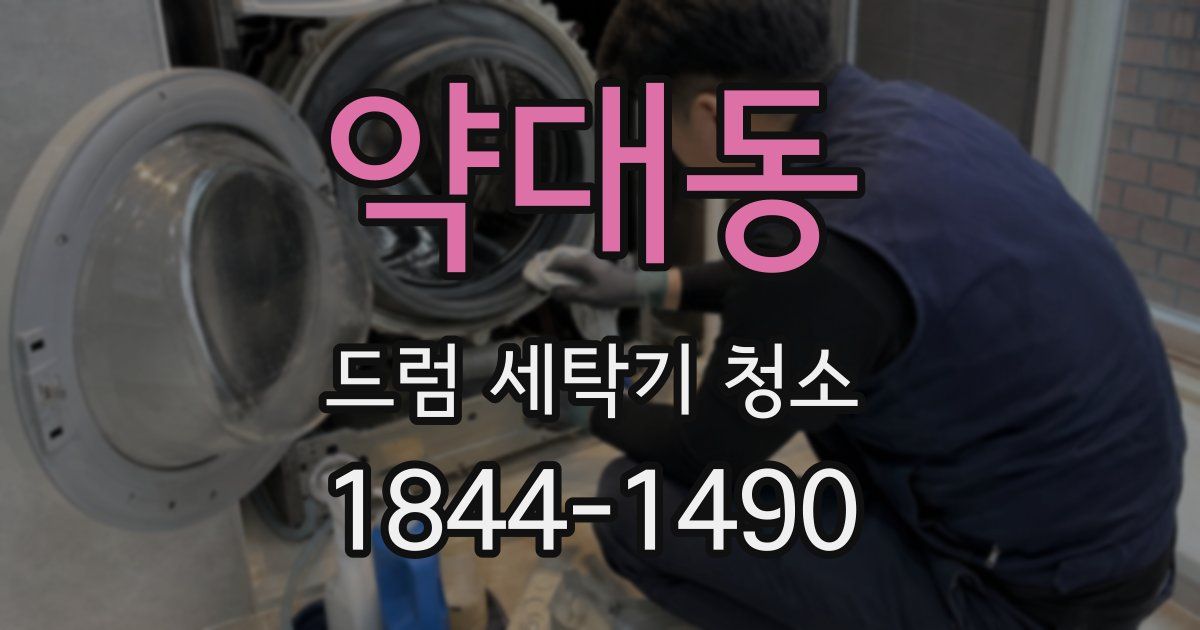 약대동 드럼 세탁기 청소