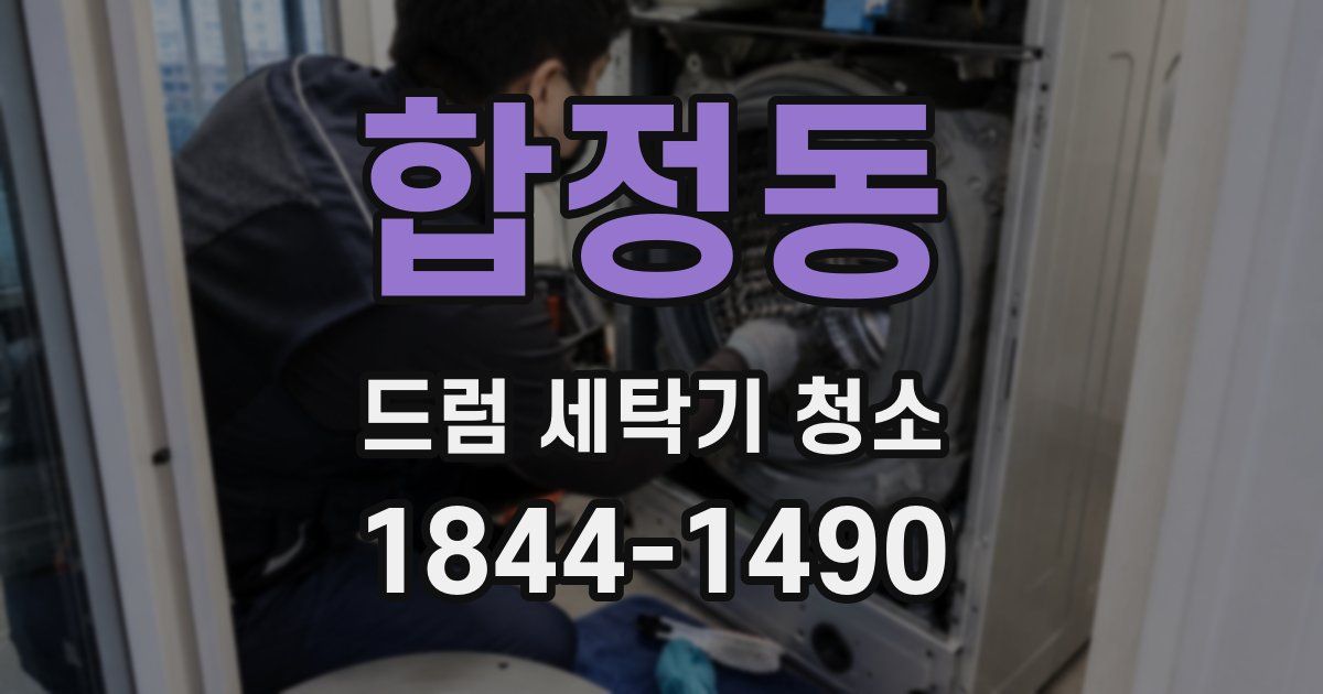 합정동 드럼 세탁기 청소