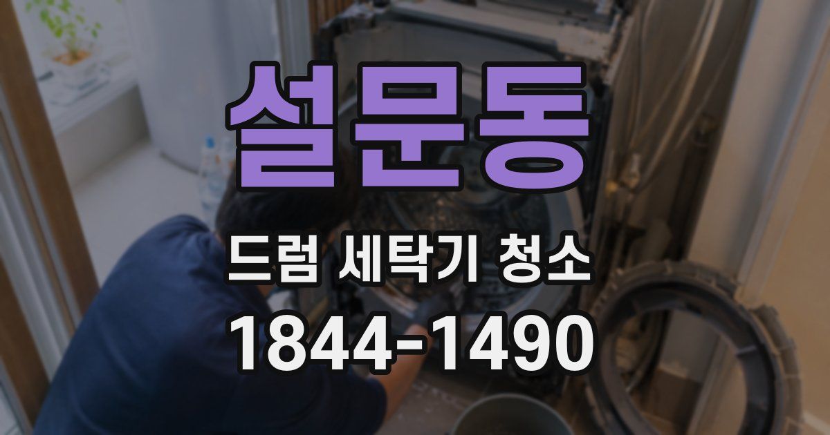 설문동 드럼 세탁기 청소