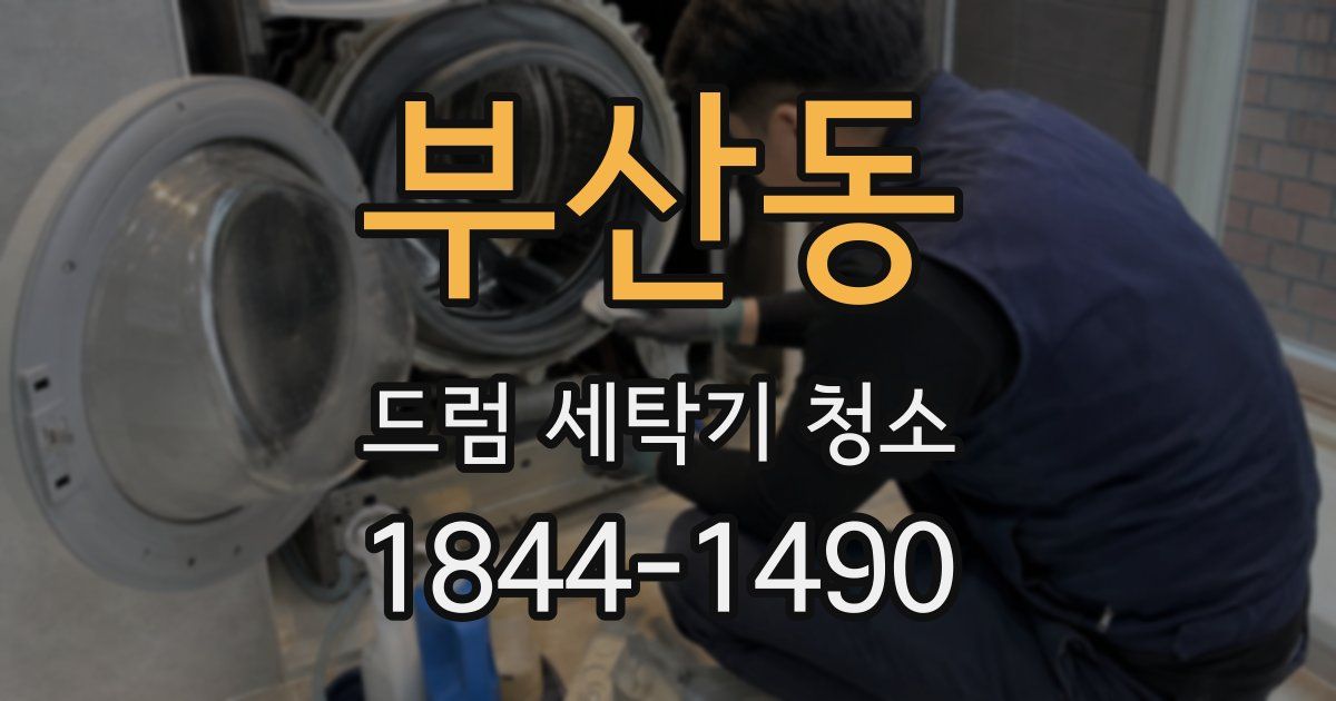 부산동 드럼 세탁기 청소