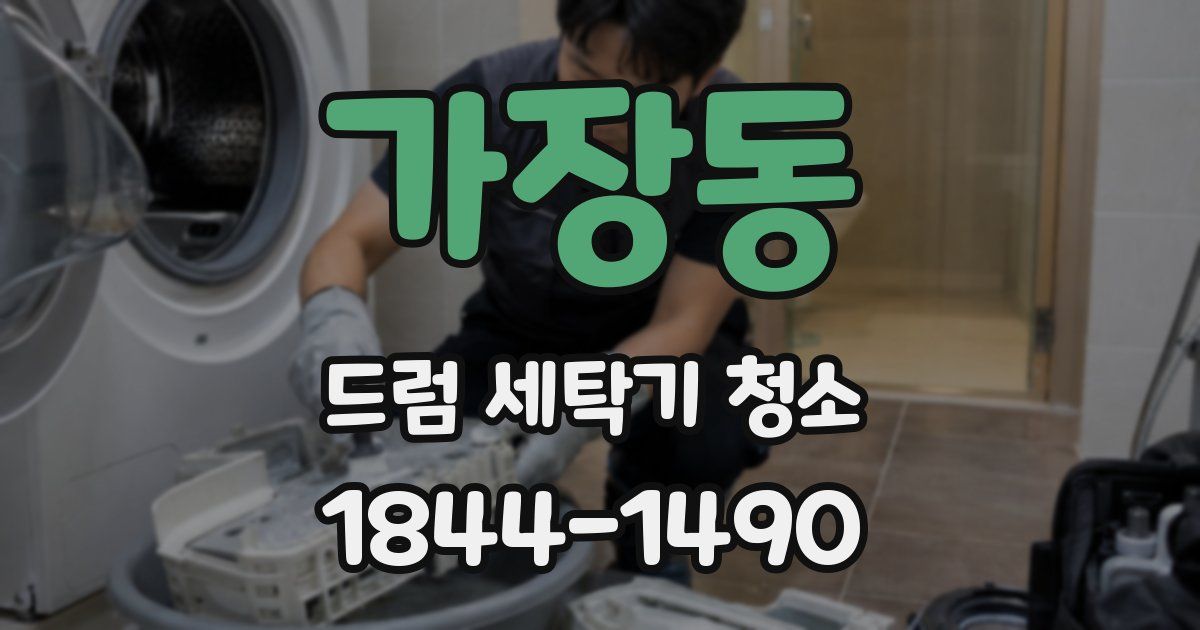 가장동 드럼 세탁기 청소