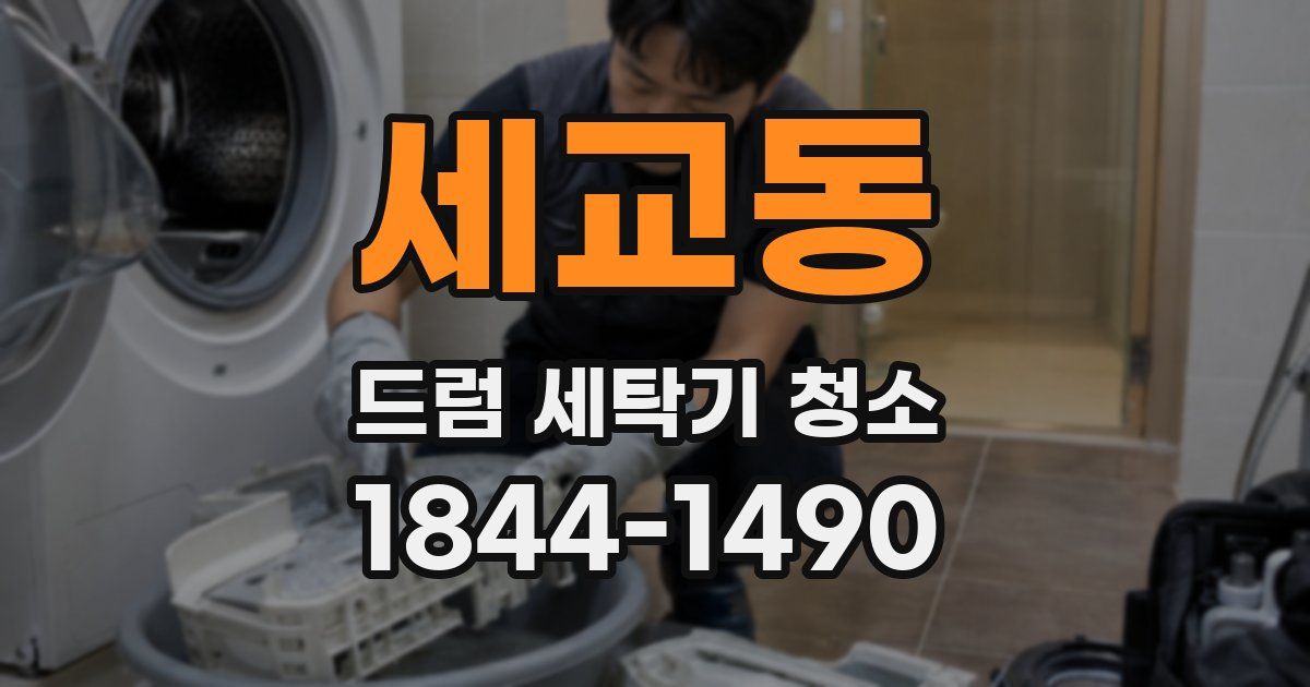 세교동 드럼 세탁기 청소