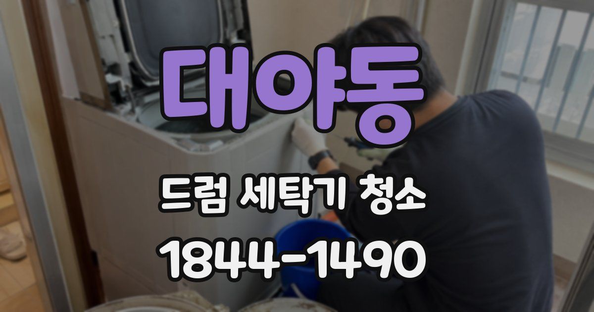 대야동 드럼 세탁기 청소