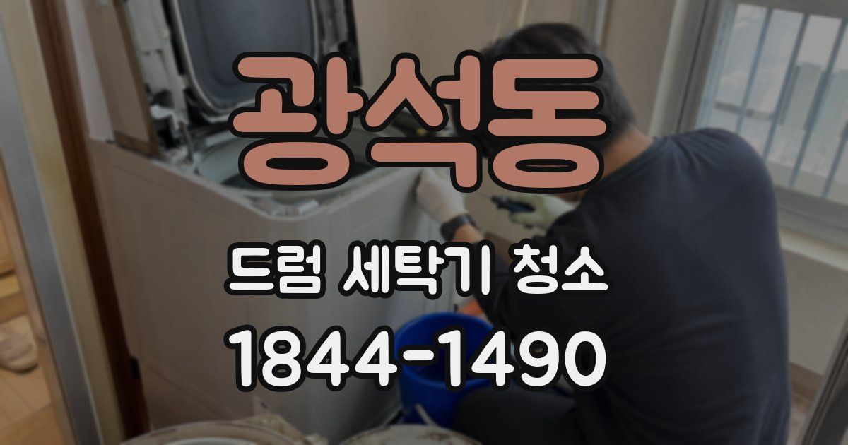 광석동 드럼 세탁기 청소