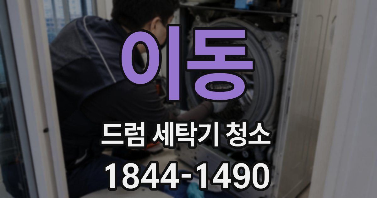 이동 드럼 세탁기 청소