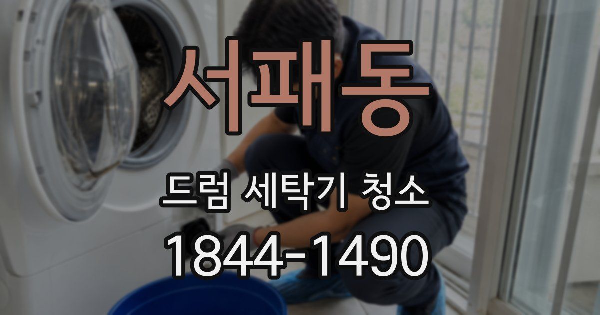 서패동 드럼 세탁기 청소