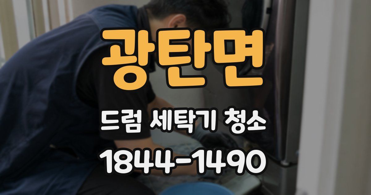 광탄면 드럼 세탁기 청소