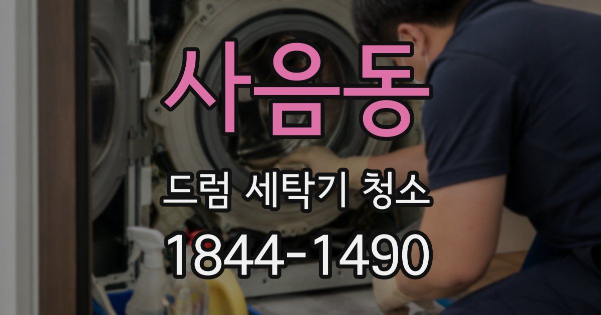 사음동 드럼 세탁기 청소