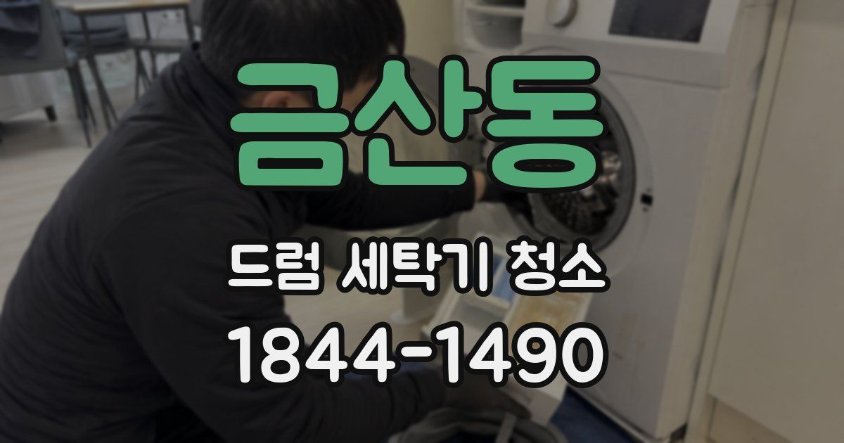 금산동 드럼 세탁기 청소