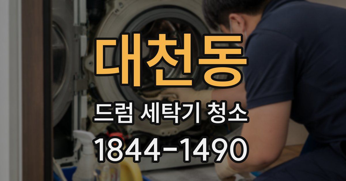 대천동 드럼 세탁기 청소