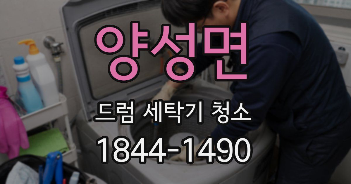 양성면 드럼 세탁기 청소