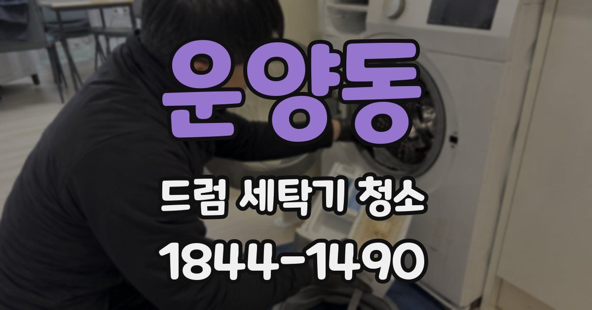 운양동 드럼 세탁기 청소