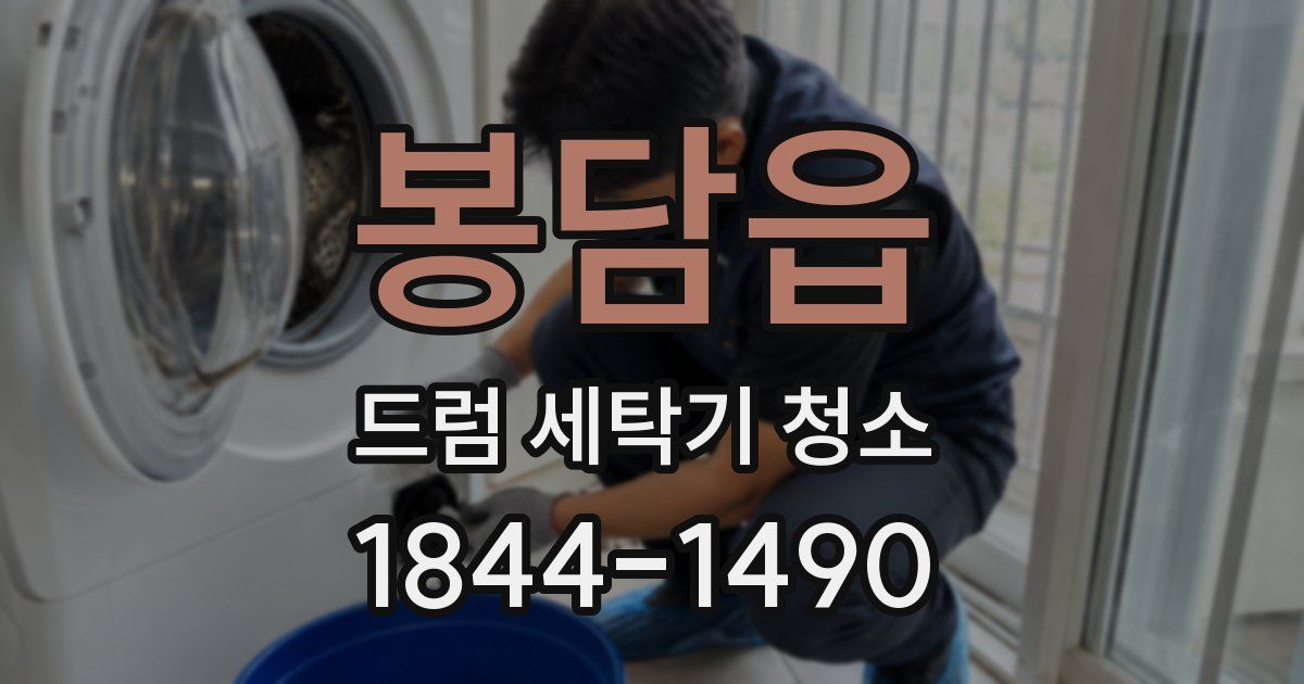 봉담읍 드럼 세탁기 청소