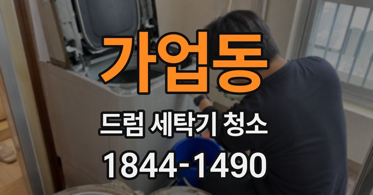 가업동 드럼 세탁기 청소