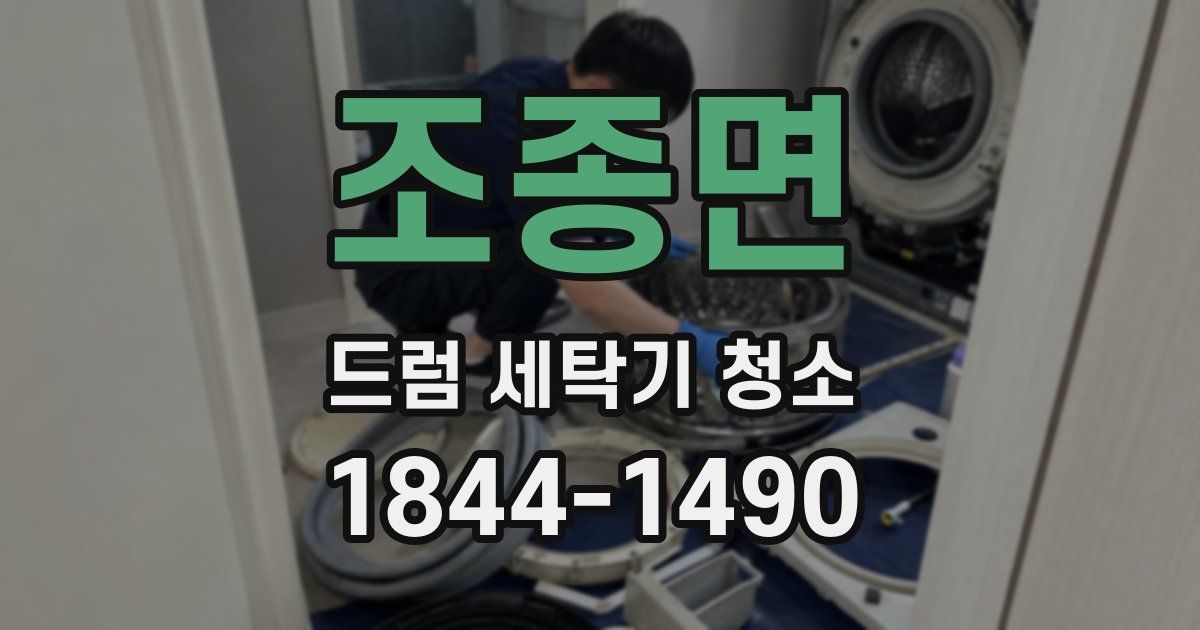 조종면 드럼 세탁기 청소