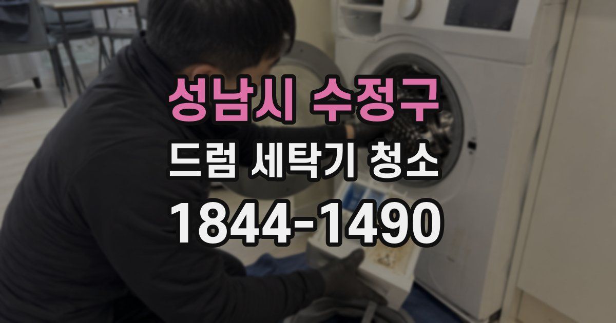 성남시 수정구 드럼 세탁기 청소