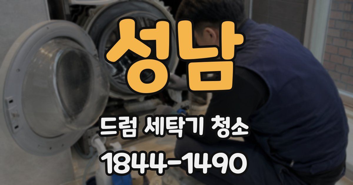 성남 드럼 세탁기 청소