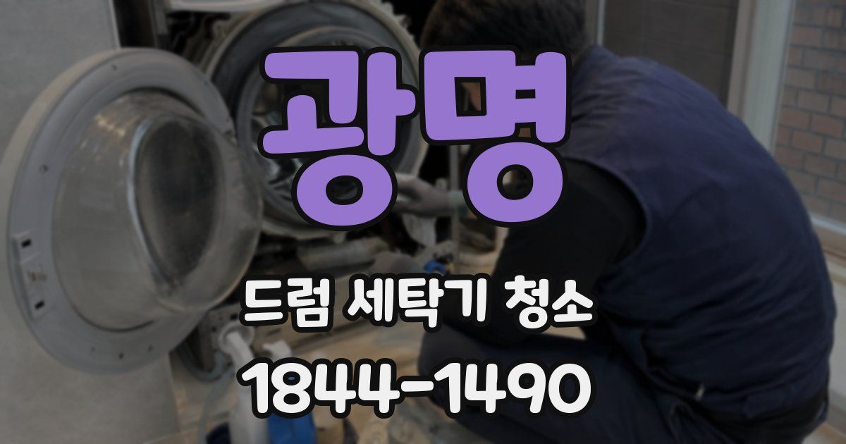 광명 드럼 세탁기 청소