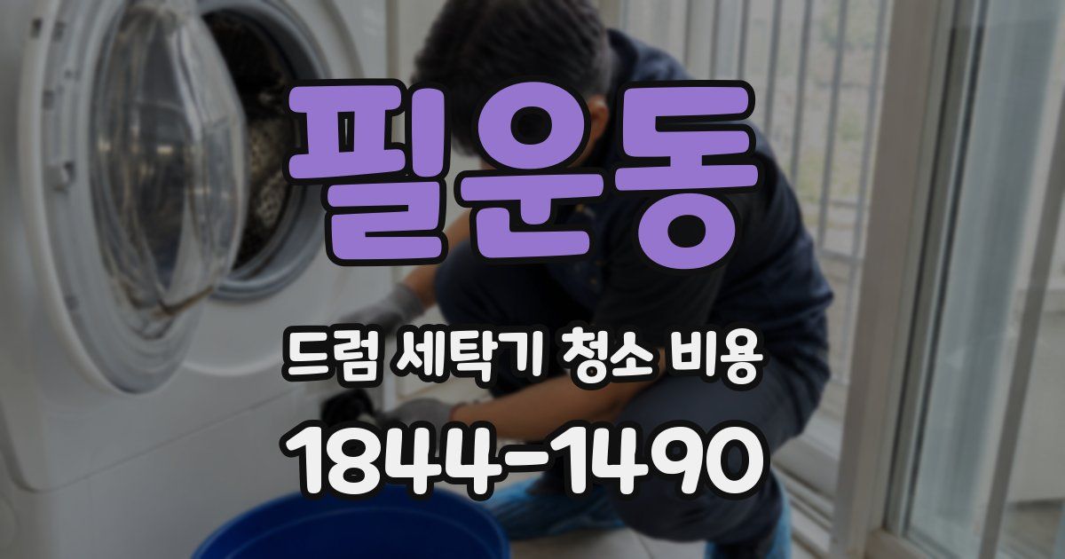 필운동 드럼 세탁기 청소 비용