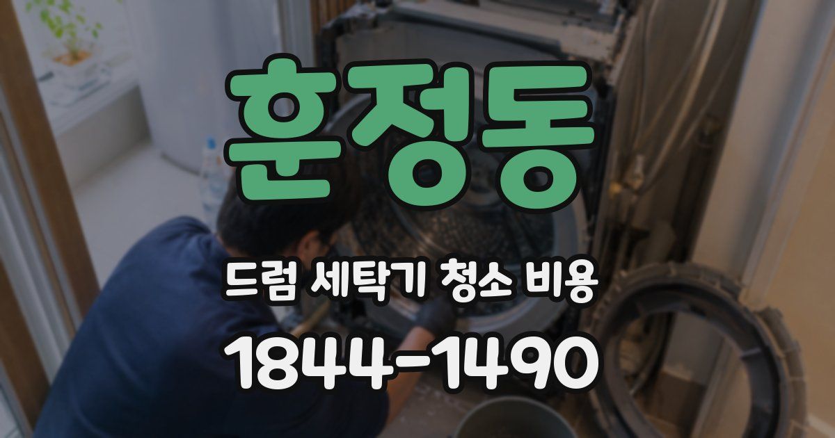 훈정동 드럼 세탁기 청소 비용